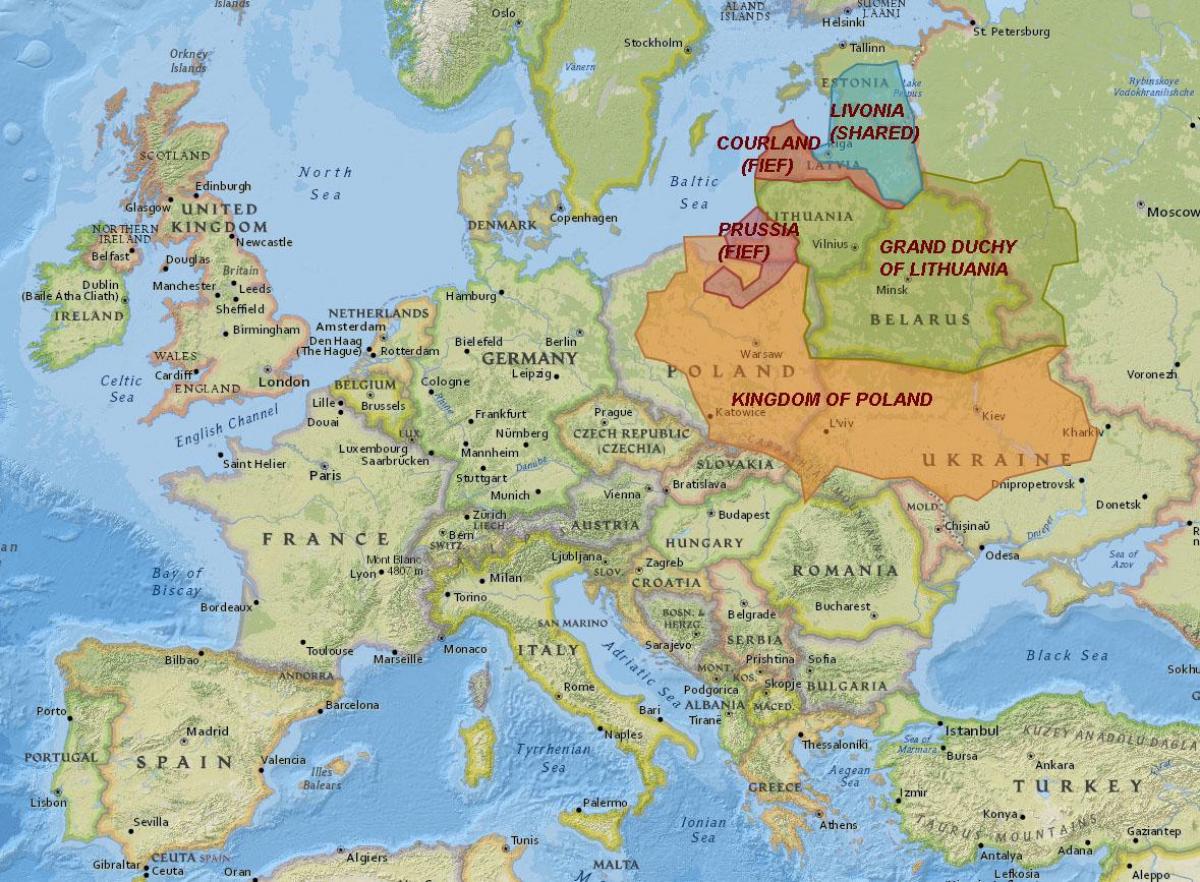 Mapa ng Lithuania kasaysayan