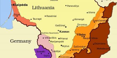 Mapa ng kaunas Lithuania