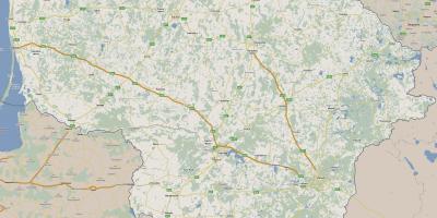 Mapa ng Lithuania turista 